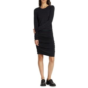 veronica beard chaia denim dress Veronica Beard Chaia puff-sleeve denim minidress Veronica Beard